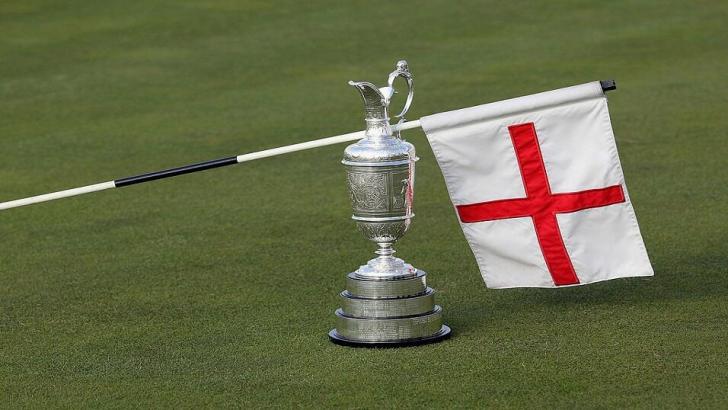 The Claret Jug and St George's flag